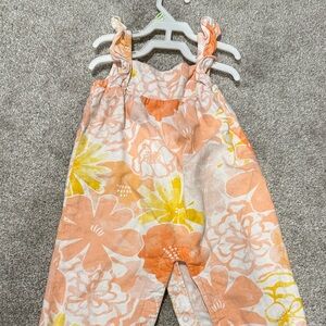 Floral Peach and Yellow Romper for Kids
